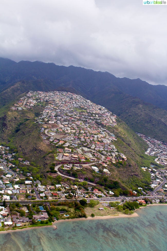 Helicopter Ride over Oahu Island, Hawaii. Amazing scenic photos on UrbanBlissLife.com