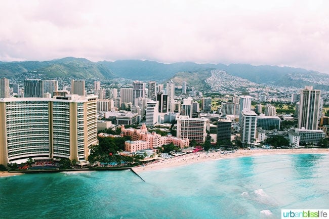 oahu helicopter tour - waikiki beach