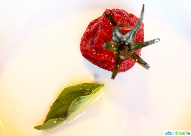 concentrated tomato and basil at Farm Spirit in Portland, Oregon