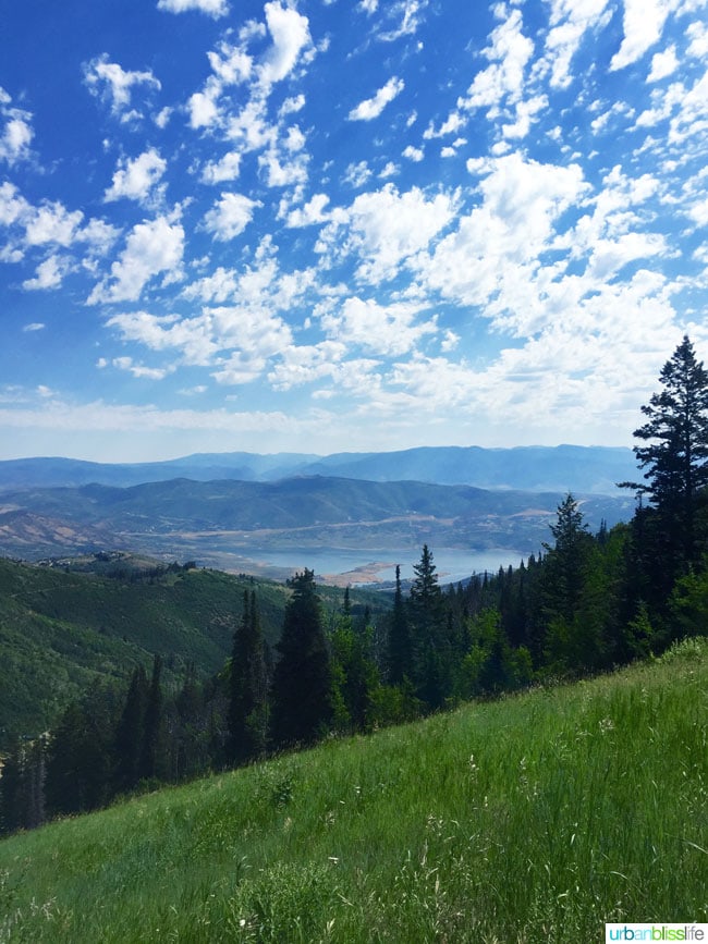 breathtaking view atop Silver Lake Trail near Park City, Utah
