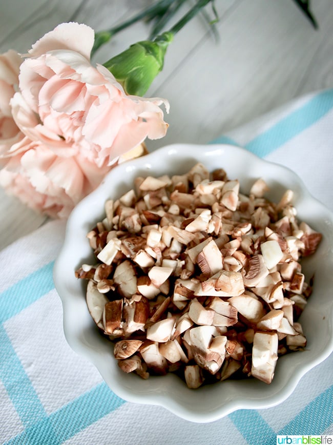 chopped mushrooms