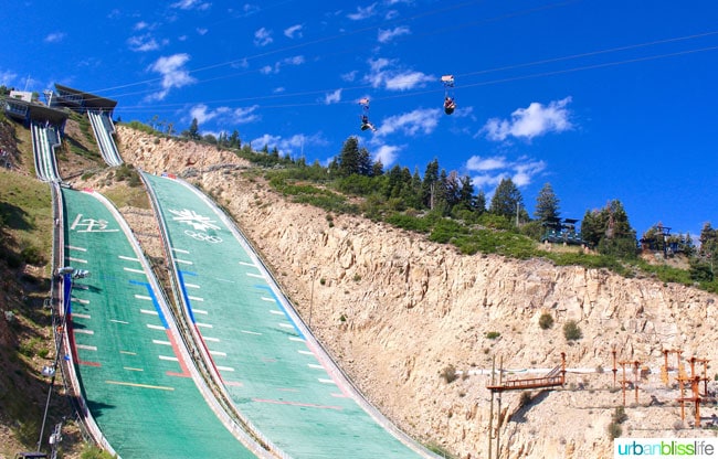 What to Do in Park City, Utah: Olympic Training, Zipline, Extreme Sports & more at Utah Olympic Park, on http://www.UrbanBlissLife.com