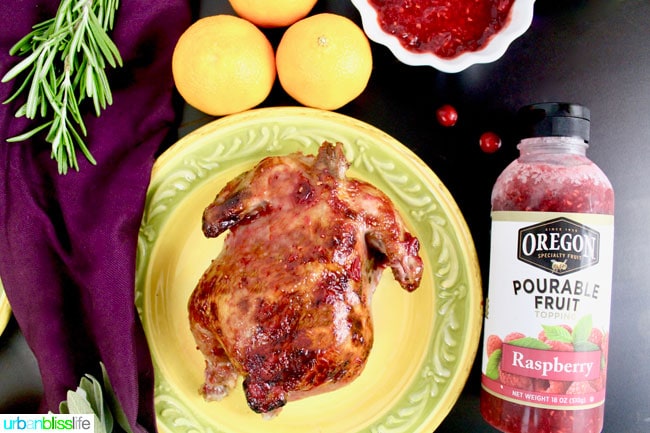 Cranberry Raspberry Orange Glaze Game Hens recipe & giveaway on UrbanBlissLife.com
