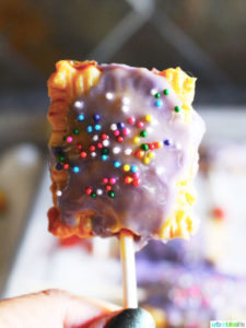 Mini Pop Tarts are adorable miniature twists on an old classic snack, and Mini Lolli-Pop Tarts make adorable Valentine's Day Treats! Recipe on UrbanBlissLife.com