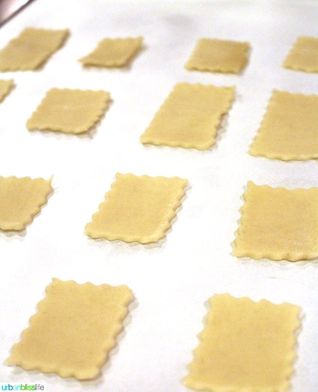 squares of dough