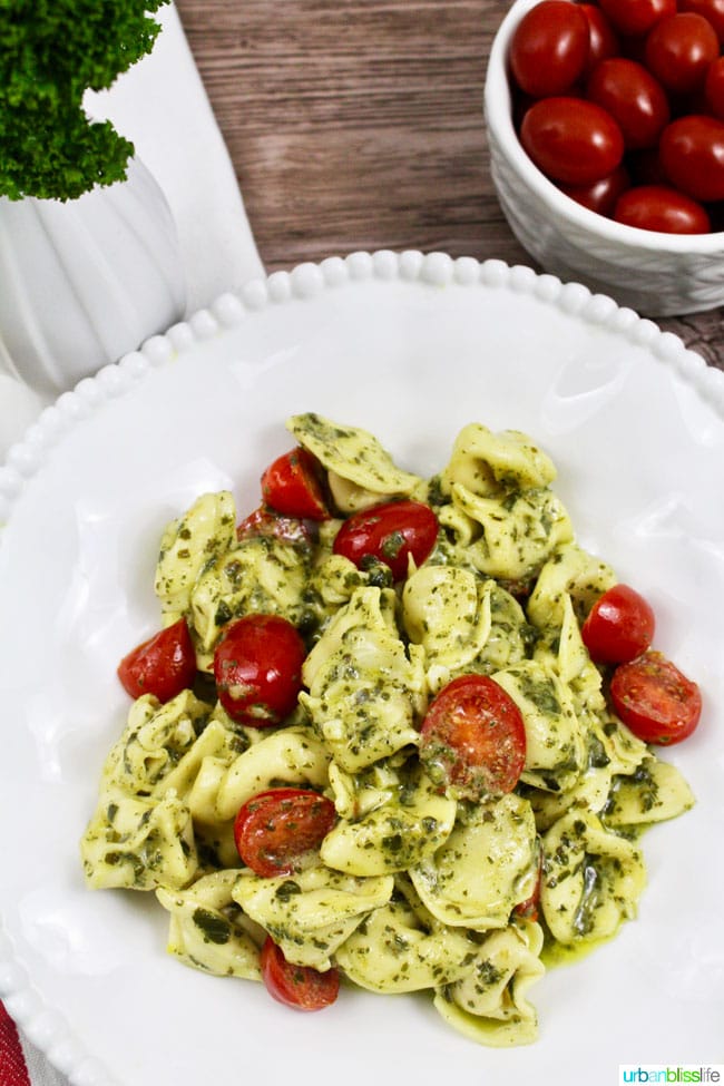 vegetarian pesto tortellini