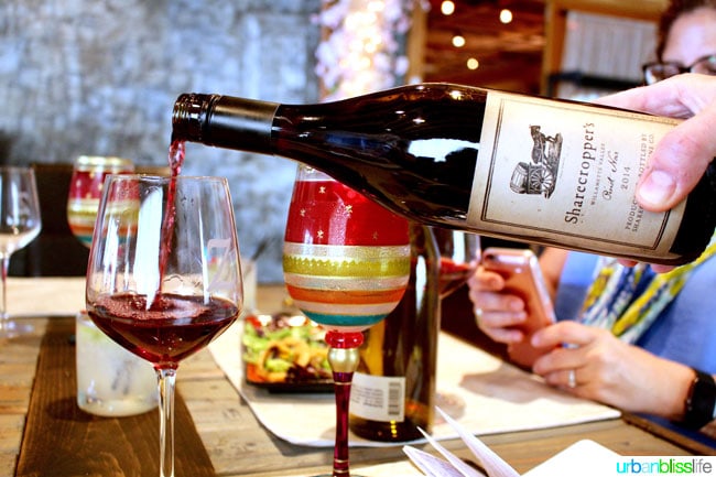 pouring wine