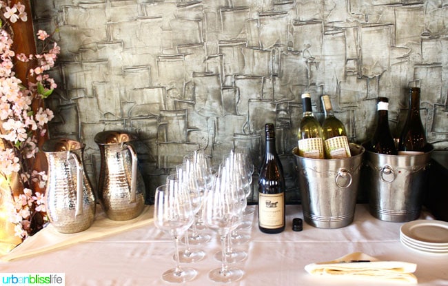 wine and glasses