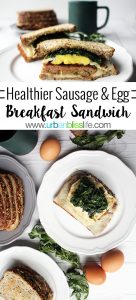 Healthier Sausage and Egg Breakfast Sandwich recipe on UrbanBlissLife.com