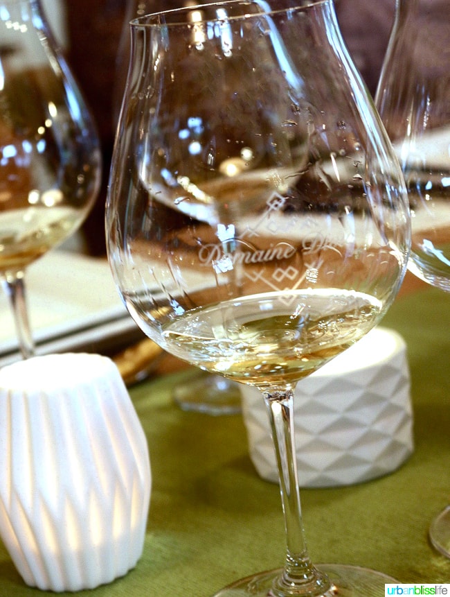 wine glass close up