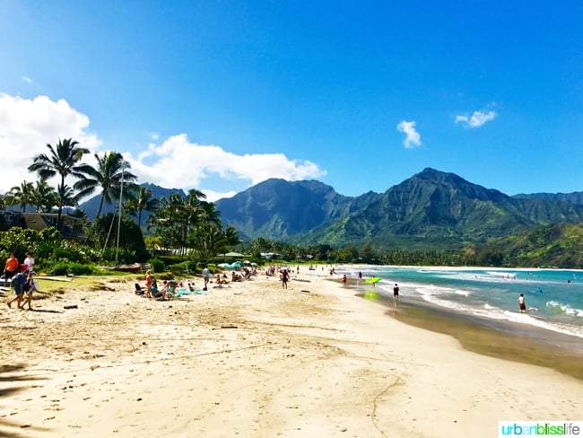Hanalei Bay Kauai Hawaii adventures on UrbanBlissLife.com