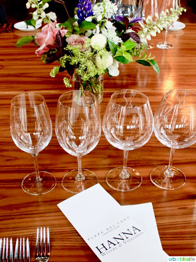 Hanna Winery California Wine Pairing Dinner on UrbanBlissLife.com