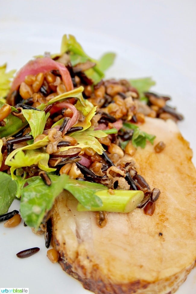 pork loin with salad