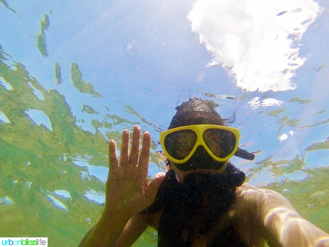 Snorkeling in Hanalei Bay Kauai Hawaii Activities on UrbanBlissLife.com