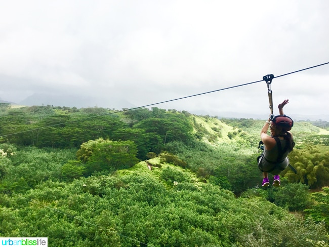 Ziplining and Kayaking in Kauai on UrbanBlissLife.com
