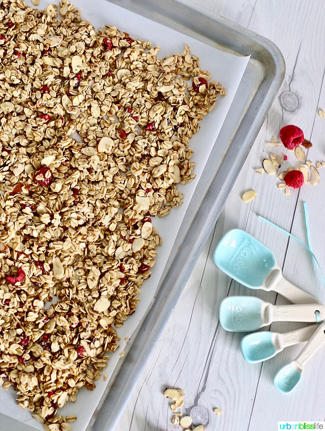Homemade granola recipe with Brown Butter and Almonds