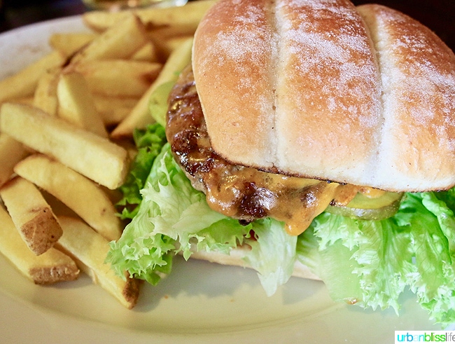 Cheeseburge at Hotel Pickwick in Lucerne, Switzerland