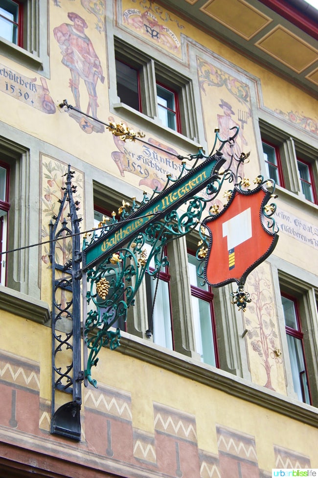 artistic facade of lucerne building