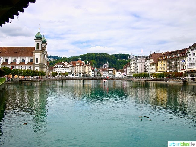 Lucerne, Switzerland with church in background
