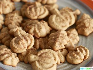 Maple Cinnamon Sugar Spritz Cookies recipe on UrbanBlissLife.com