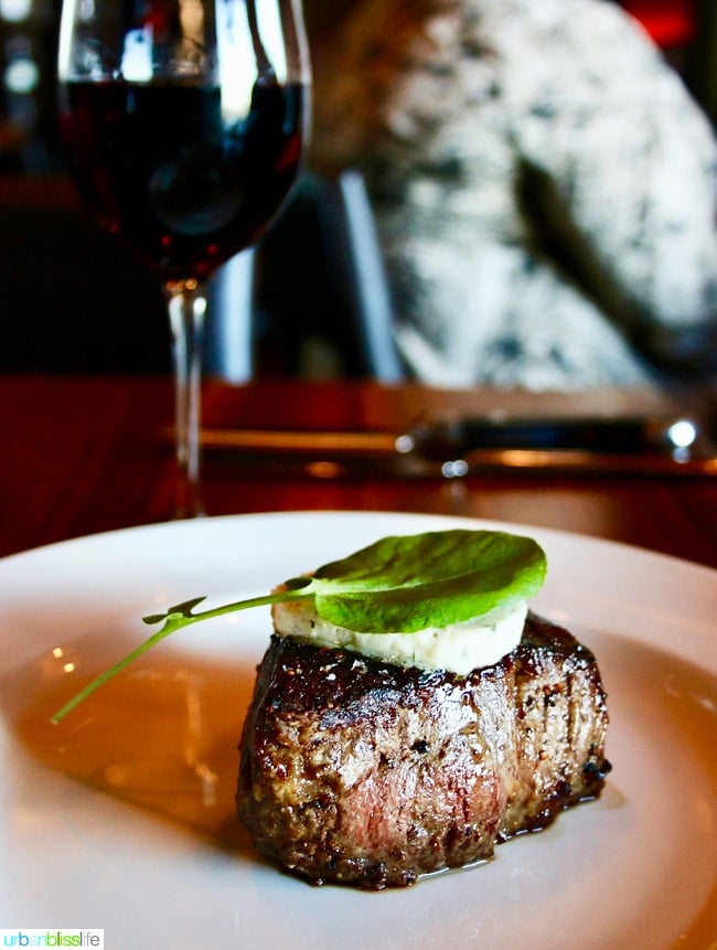 Michael Jordan's Steak House filet mignon
