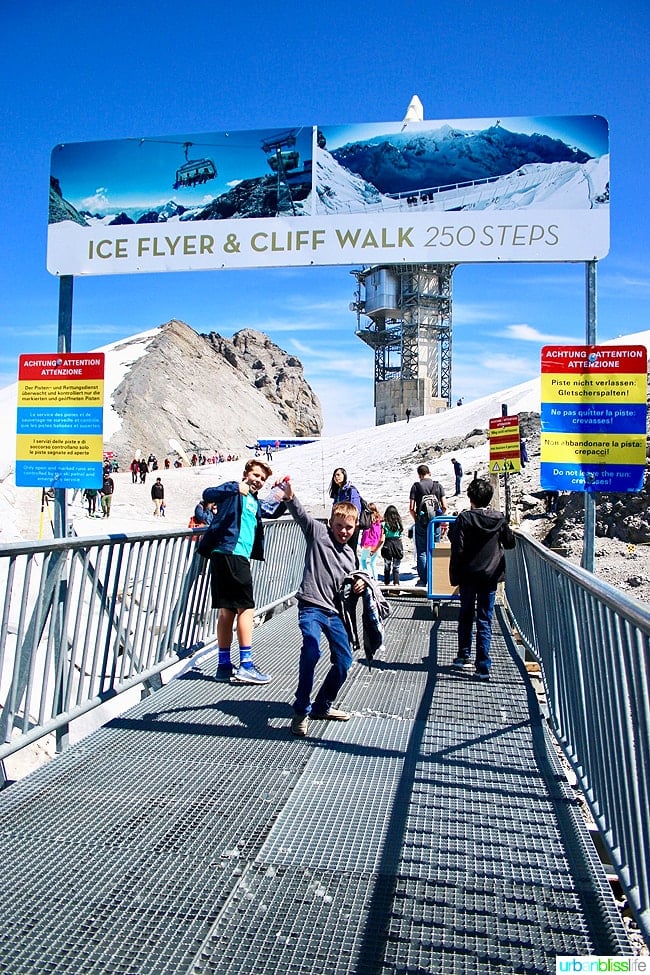 suspension bridge on mount titlis