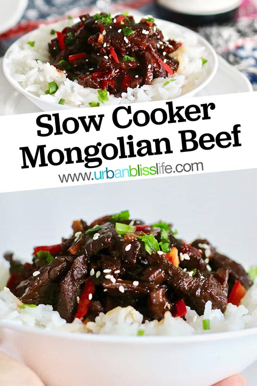 bowls of Slow Cooker Mongolian Beef