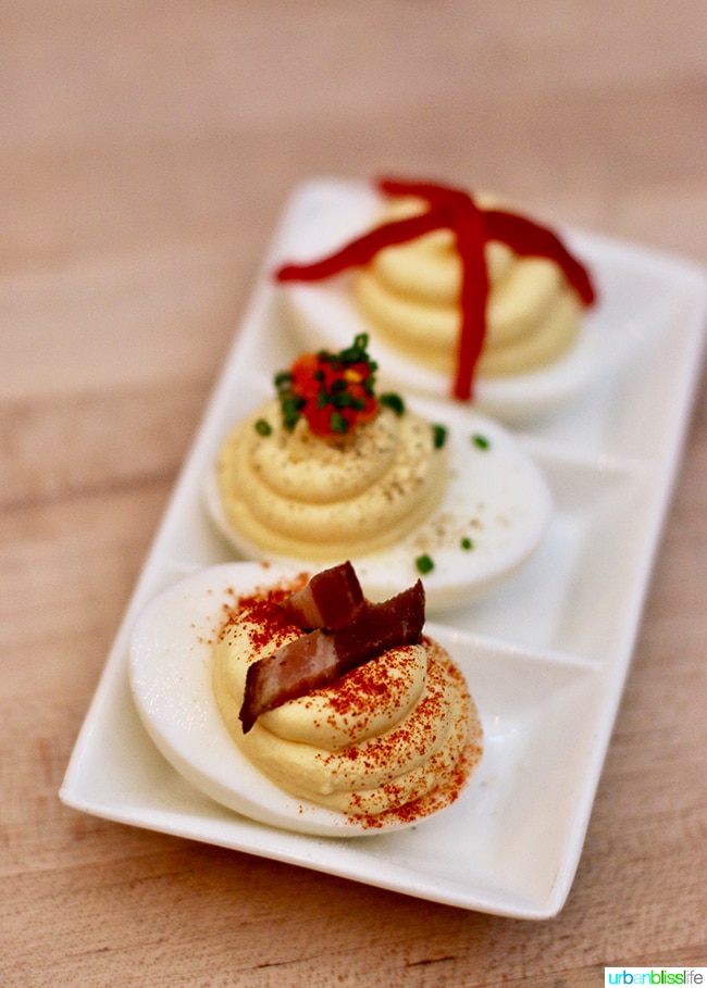 Deviled Eggs Three Ways Radar restaurant in North Mississippi Ave in Portland, Oregon