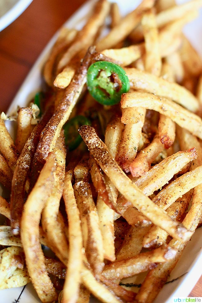 shawarma fries at Ray restaurant, Israeli cuisine in Portland, Oregon. Restaurant review on UrbanBlissLife.com