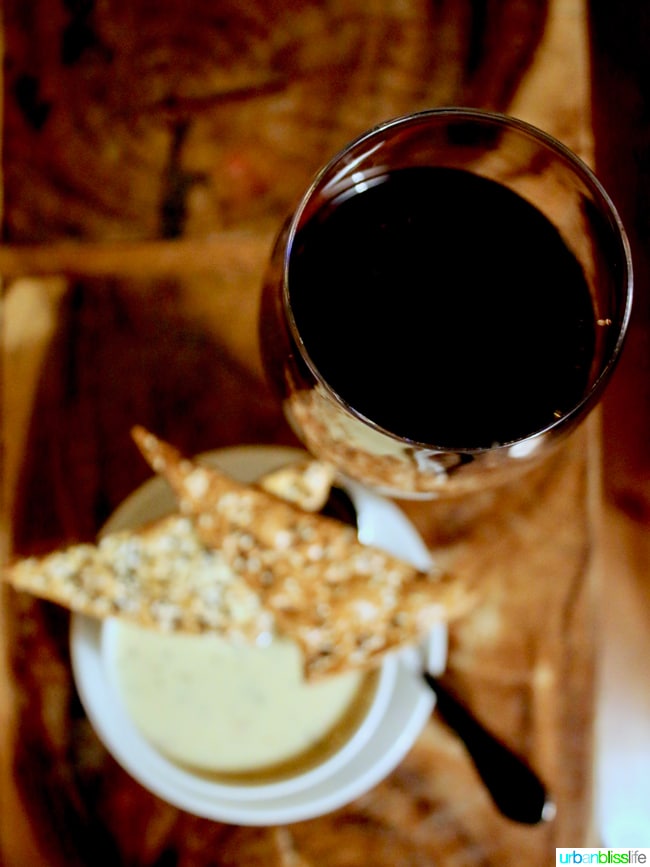 Skamania Lodge Washington clam chowder red wine. Travel stories & hotel reviews on UrbanBlissLife.com
