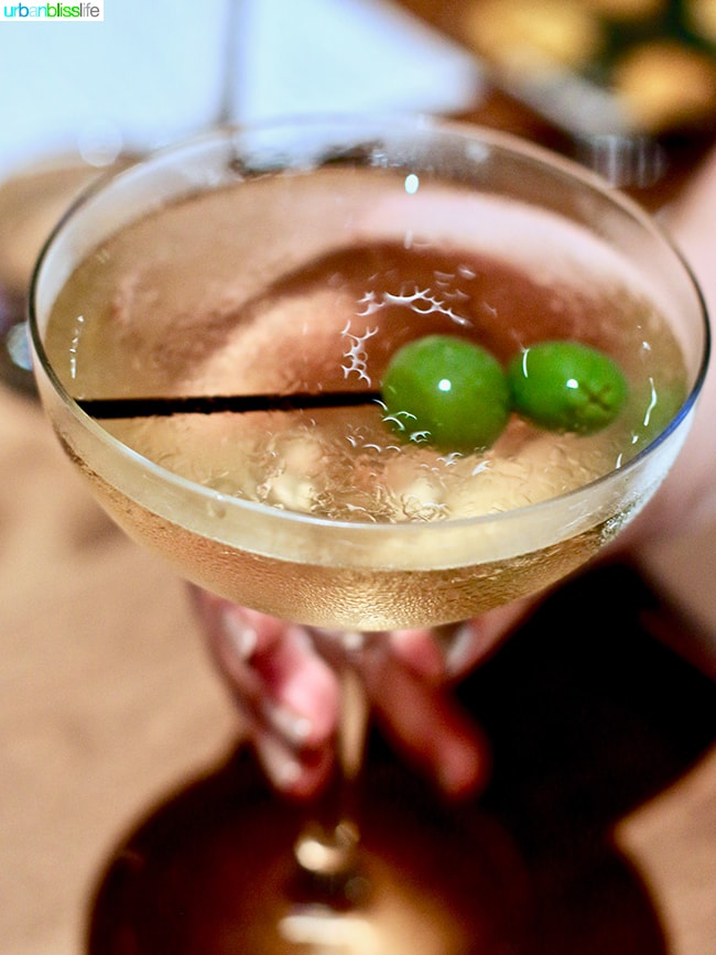 dry martini at Tanner Creek Tavern Portland, Oregonrestaurant review on UrbanBlissLife.com.