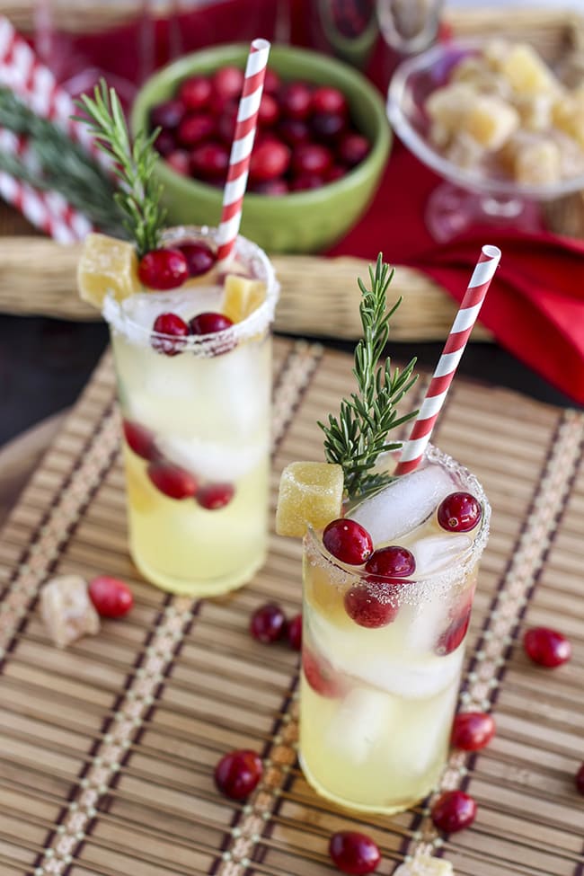 Cranberry Ginger Margaritas 20 Festive Winter Party Cocktails on UrbanBlissLife.com