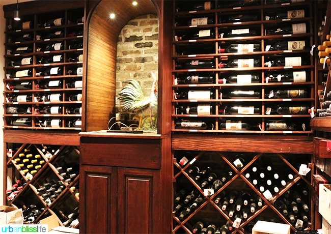Wine Cellar at Steak Diane at Brennan's Restaurant, travel stories on UrbanBlissLife.com