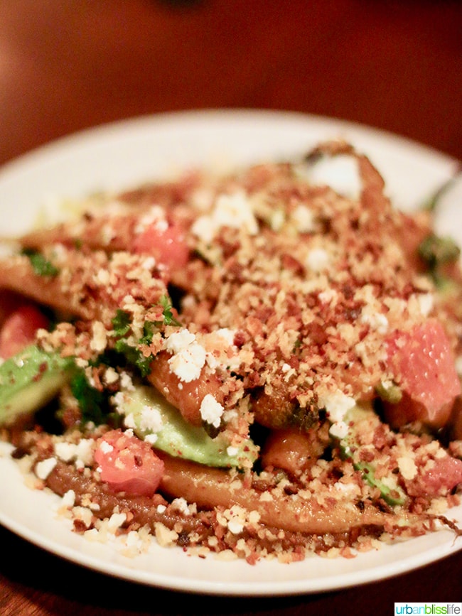 red celery salad at Bar Casa Vale restaurant in Portland, Oregon