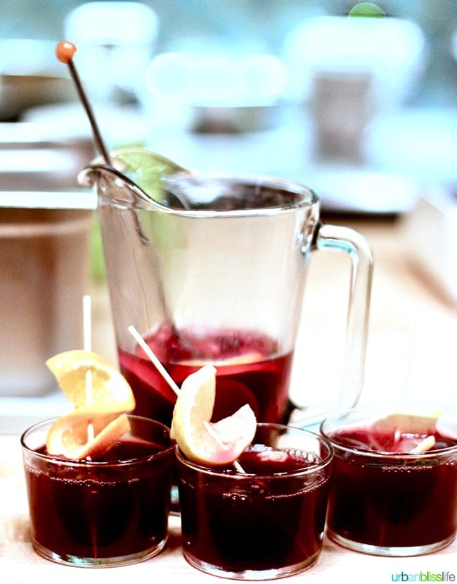 sangria pitcher at Bar Casa Vale