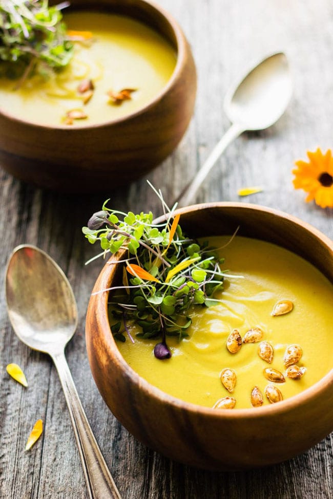 Curried Acorn Squash Soup with Coconut Milk recipe