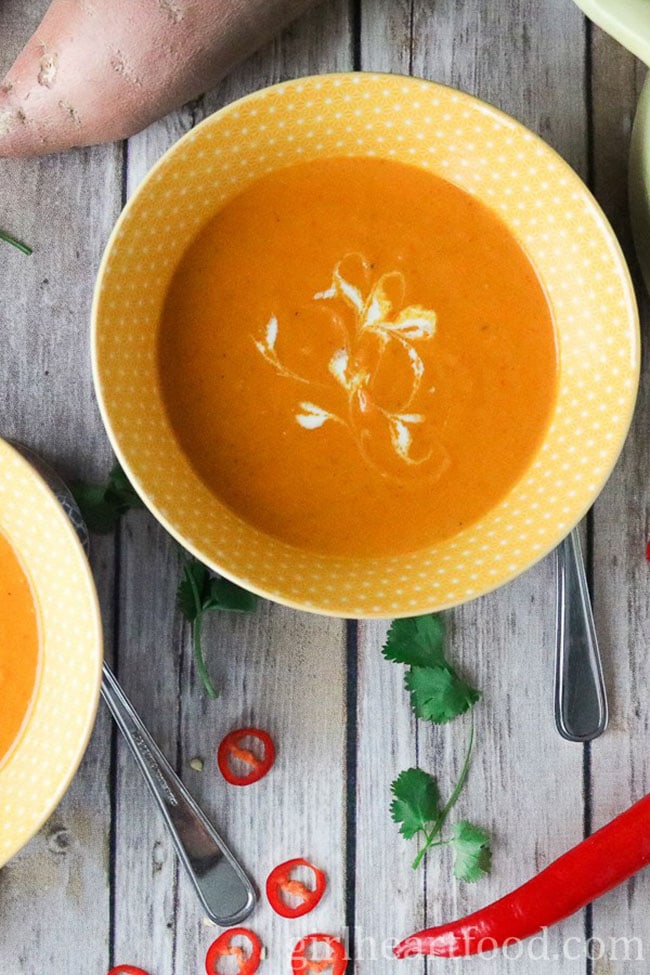 Curried Carrot and Sweet Potato Soup recipe