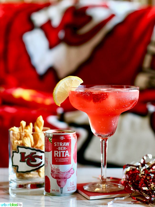 Strawberry Lemonade Margaritas - Tips for Making Your Homegating Party a Touchdown! Ideas and Recipes on UrbanBlissLife.com