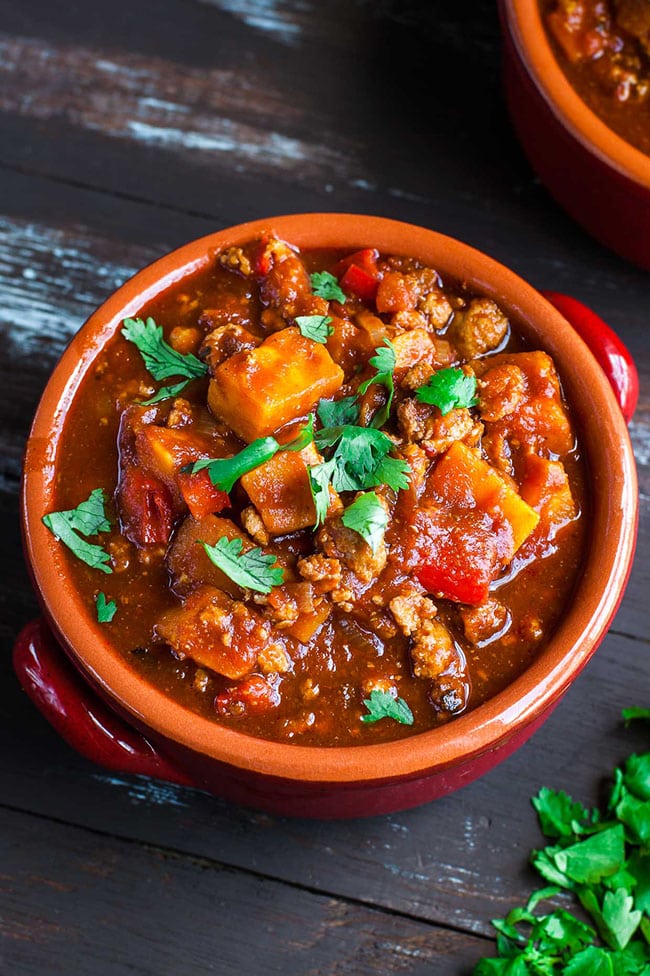 Whole30 Chipotle Turkey Sweet potato Chili recipe
