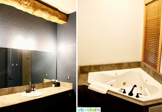 bathroom at Suttle Lodge in Sisters, Oregon