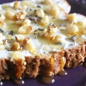 Honey Walnut Lavender with goat cheese, recipe on UrbanBlissLife.com