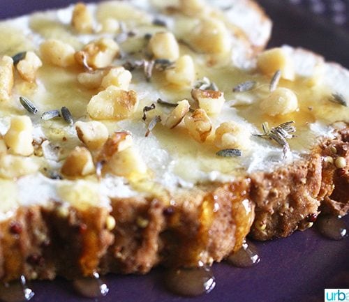 Honey Walnut Lavender with goat cheese, recipe on UrbanBlissLife.com