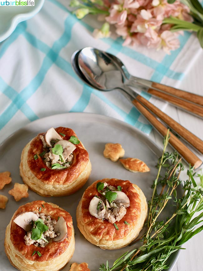 puff pastry with spoons