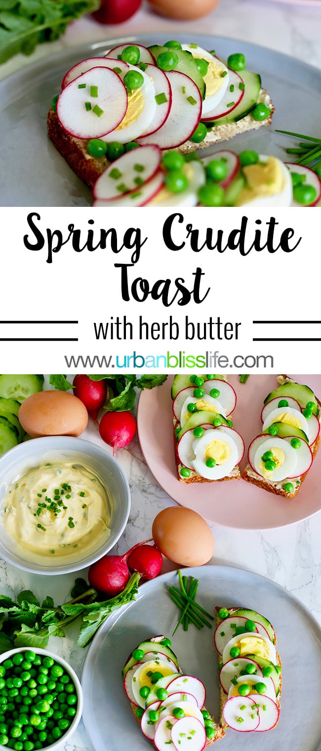 Spring Crudite Toast recipe on UrbanBlissLife.com