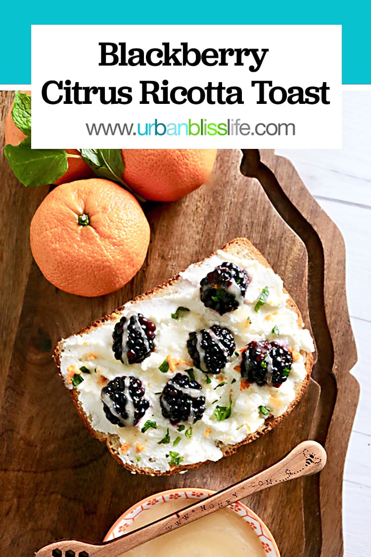 Blackberry citrus ricotta toast