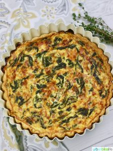 Ham Cheddar Spinach Quiche