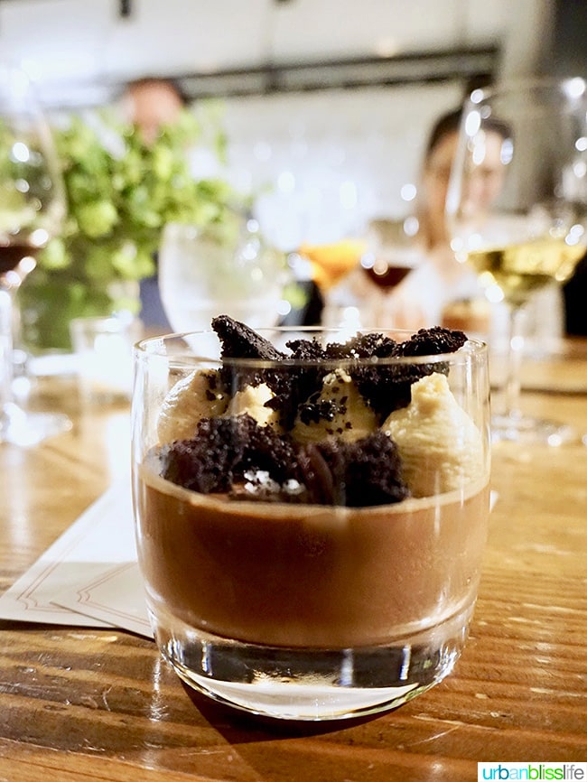Il Solito restaurant dark chocolate panna cotta dessert
