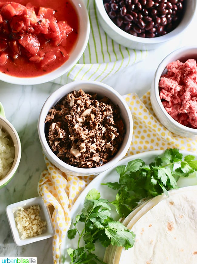Mexican Lasagna ingredients