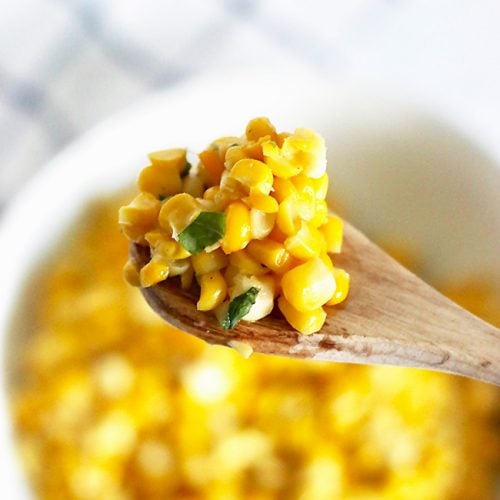 Grilled or Sautéed Corn with Basil Butter