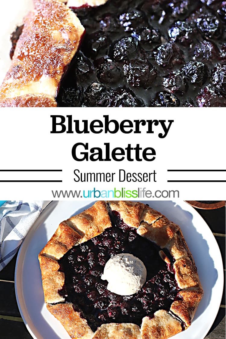 Blueberry Galette with vanilla ice cream.